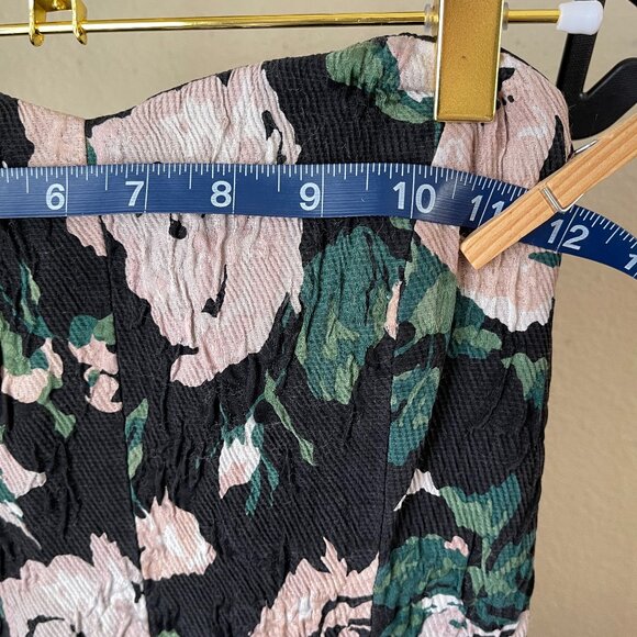 Club Monaco XS Black Floral Boned Corset Jumpsuit Elegant Party Look - Picture 8 of 12